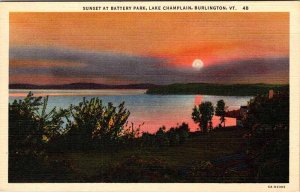 Postcard WATER SCENE Burlington Vermont VT AM1518