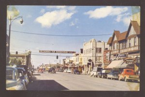 ANCHORAGE ALASKA DOWNTOWN FOURTH AVE. STREET SCENE OLD CARS POSTCARD