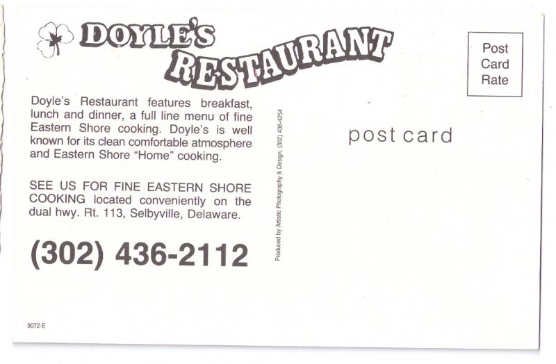 Selbyville Delaware DE Doyles Restaurant Advertising PC