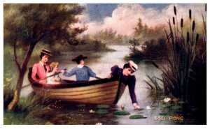 Victorian Women in row boat