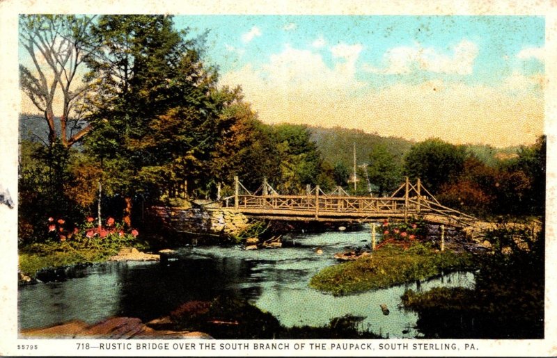 Pennsylvania South Sterling Rustic Bridge Over The South Branch Of The Paupack