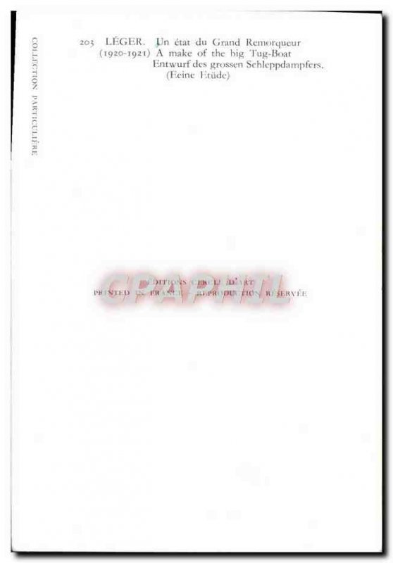 Postcard Modern Leger A state Grand Tug 1920 1921