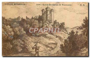 Old Postcard Auvergne Old Ruins of Chateau Tournemire