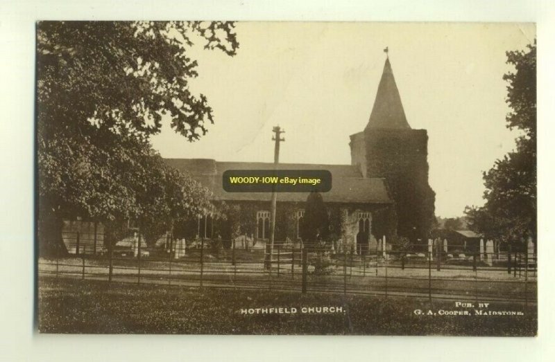 cu0500 - Hothfield Church , Kent - postcard