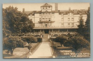 LAKE HOPATCONG NJ NEW BRESLIN HOTEL ANTIQUE REAL PHOTO POSTCARD RPPC