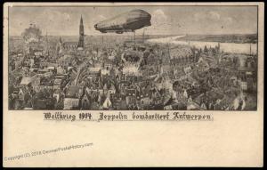 Germany Zeppelin PPC WWI Bombing Over Antwerp 77028