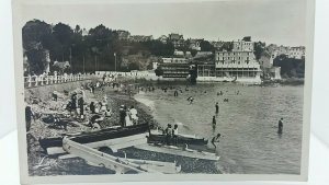 Vintage Rppc Postcard Cote de Emeraude Saint Cast La Plage Hotel Beausejour