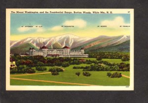 NH Mt Washington Presidential Range Bretton Woods  New Hampshire Postcard