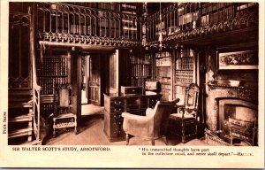 Canada Sir Walter Scott's Study Abbotsford Vintage Postcard 09.79