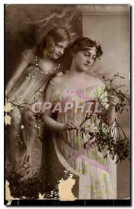 Fantaisie - Femme - Beautiful Mother and daughter (carte hongroise Hungary Hongr