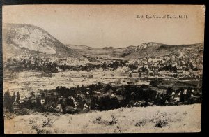 Vintage Postcard 1930's Birds eye View of Berlin, New Hampshire (NH)