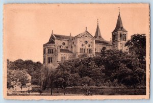 Rochefort Namur Belgium Postcard Church and the Lomme c1930's Posted Vintage