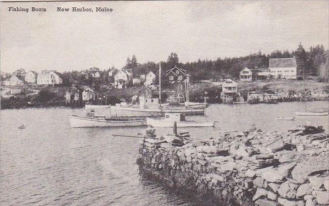 Maine New Harbor Fishing Boats Albertype