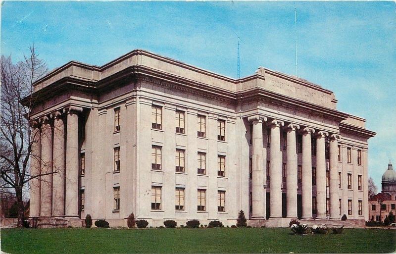 Celina Ohio~Mercer County Court House~1950s Postcard 