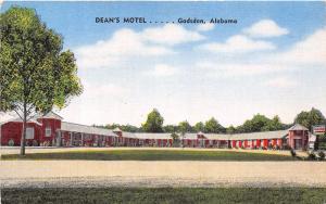 GADSDEN ALABAMA DEAN'S MOTEL~US HWY 241~REAL SOUTHERN HOSPITALITY POSTCARD 1940s