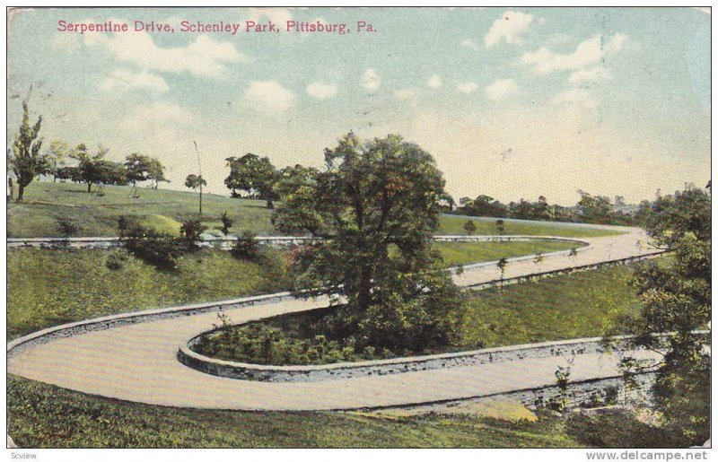 Serpentine Drive, Schenley Park, Pittsburg, Pennsylvania, PU-1911