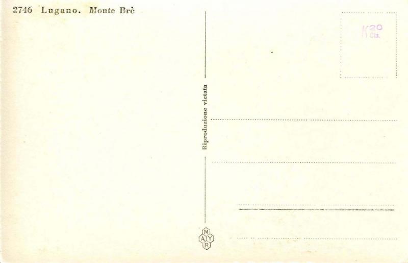 Switzerland - Lugan, Monte Bre - RPPC