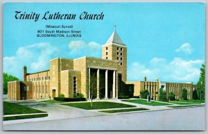 Bloomington Illinois 1991 Postcard Trinity Lutheran Church