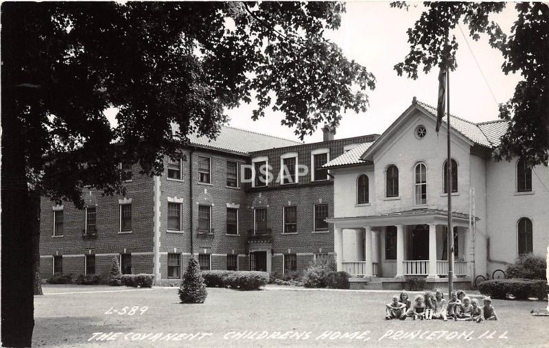 A83/ Princeton Illinois Il Real Photo RPPC Postcard c40s Covanent Childrens Home