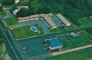 Saco, Maine - Saco Motel - Tobies Restaurant - Aerial View - pm 1988