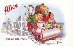 Alice Fun At The Fair Artist Signed Philip Mendoza Postcard