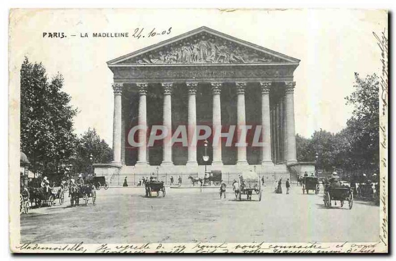 Old Postcard Paris Madeleine