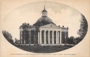 Columbia Missouri University  Before the Fire Vintage Postcard AA75298