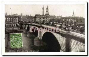 Postcard Old Bridge And Momument London