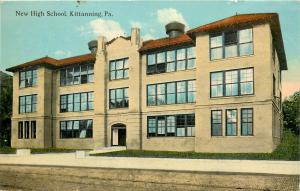 Vintage Postcard New High School Kittanning PA  Armstrong County