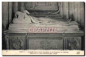 Old Postcard Dreux Chapelle Saint Louis Tomb of the beautiful princess Salerm...