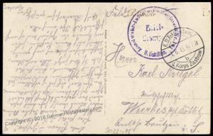 Germany WWI General Hindenburg Patriotic Krops Zastrow Feldpost PPC 67433