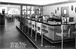 Postcard RPPC 1940s California Big Sur Coffee Shop Lodge CA24-3243