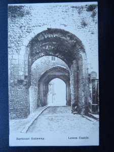 Sussex LEWES CASTLE Barbican Gateway - Old Postcard