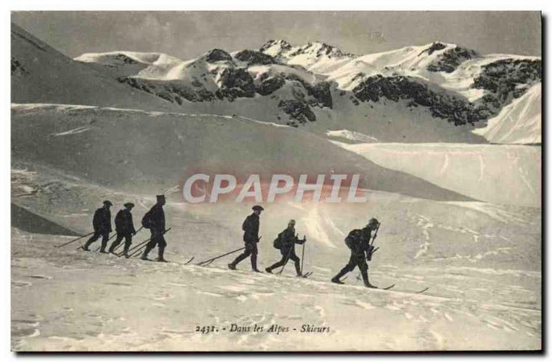 Old Postcard of Sports & # 39hiver skiing Skiers