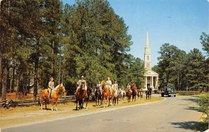 Riding Party near Village Chapel Pinehurst, North Carolina NC