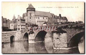Old Postcard Laval Le Chateau and the Old Bridge