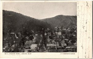 Aerial View of Chester MA Looking West c1909 Undivided Back Vintage Postcard T39