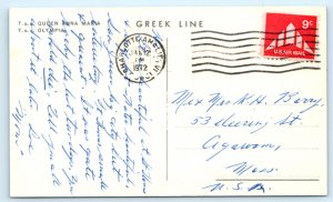 Steamship Olympia Ocean Liner Steamer Ship Postcard