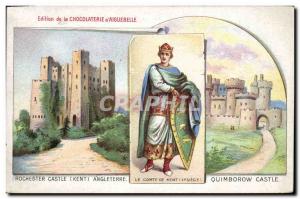 Old Postcard Advertisement Chocolaterie d & # 39Aiguebelle Rochester Castle E...