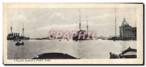 Postcard Old English Boat Wing War Port Said Egypt Egypt