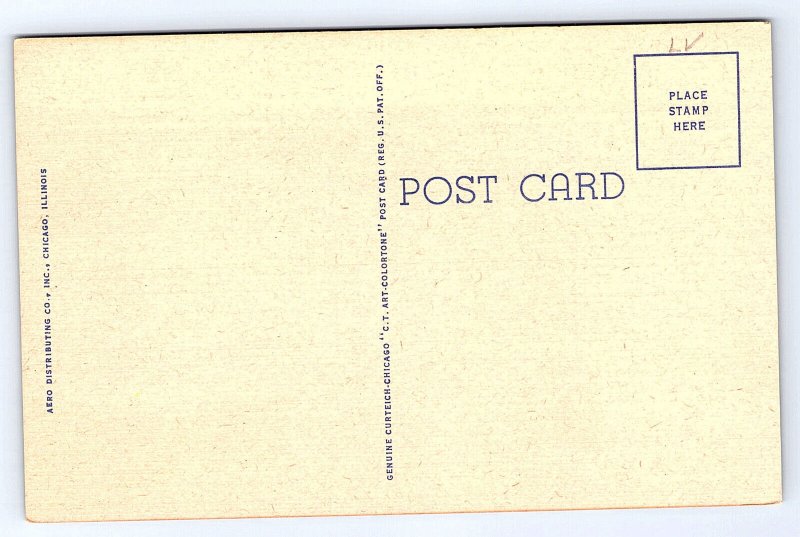 Illinois Postcard Linen Written All Over My Map Comic Curt Teich Postcard A321