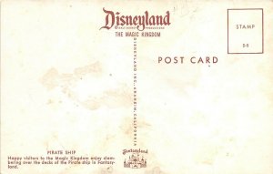 DISNEYLAND Anaheim California 1950s Postcard Pirate Ship Fantasyland D-9 