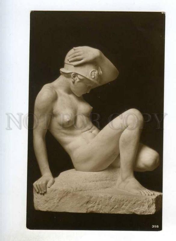 246217 Amazone injured NUDE Warrior by FRIEDRICH Vintage PC