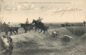 Military Camp de Chalons L'Artillerie montée et les Obstacles 02.84