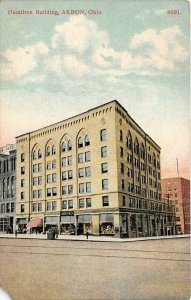 Akron Ohio 1909 Postcard Hamilton Building