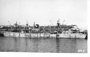 SS John C. Breckenridge Weyerheuser S.S. Co. Real Photo Writing on back, miss...