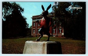 EATONTON, GA ~ Town Square UNCLE REMUS Brer Rabbit Statue c1960s Postcard