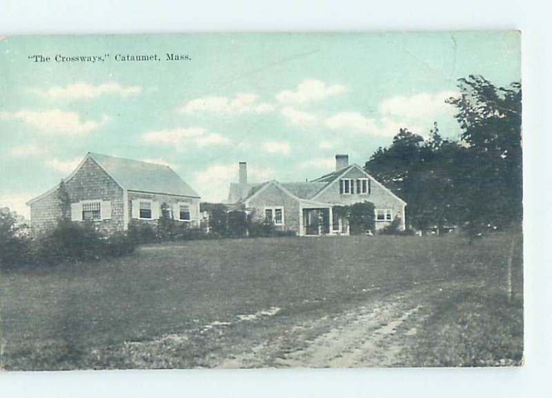 Divided-back BUILDING SCENE Cape Cod - Cataumet In Bourne MA AE8935