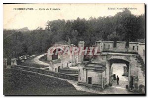 Old Postcard Pierrefonds door of the enclosure
