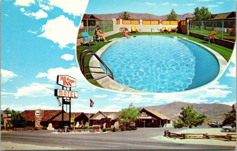 Vtg 1980 Mill House Inn Motel Carson City Nevada NV Chrome Postcard